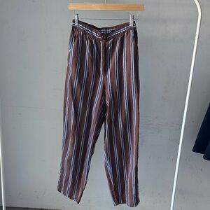 Chloe Stora Rony Striped Pant - Brun with Blue & White